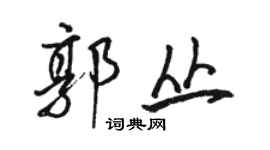 駱恆光郭叢行書個性簽名怎么寫