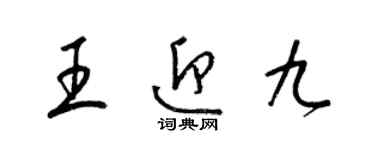 梁錦英王迎九草書個性簽名怎么寫