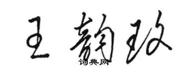 駱恆光王韻玫草書個性簽名怎么寫
