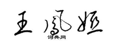 梁錦英王鳳婭草書個性簽名怎么寫