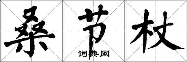 翁闓運桑節杖楷書怎么寫