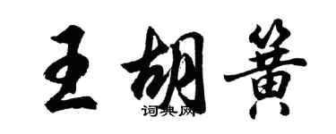 胡問遂王胡簧行書個性簽名怎么寫