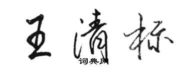 駱恆光王清標行書個性簽名怎么寫