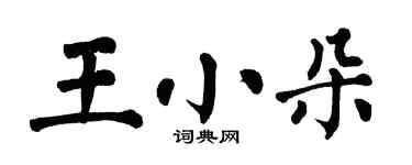 翁闓運王小朵楷書個性簽名怎么寫
