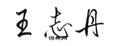 駱恆光王志丹行書個性簽名怎么寫