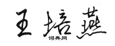 駱恆光王培燕行書個性簽名怎么寫