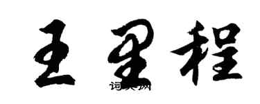 胡問遂王里程行書個性簽名怎么寫