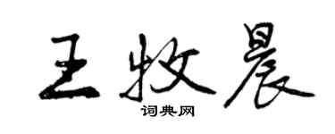 曾慶福王牧晨行書個性簽名怎么寫