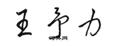 駱恆光王予力行書個性簽名怎么寫