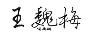 駱恆光王魏梅行書個性簽名怎么寫