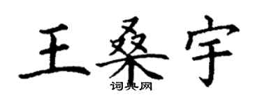 丁謙王桑宇楷書個性簽名怎么寫