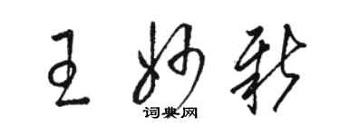 駱恆光王妙新草書個性簽名怎么寫