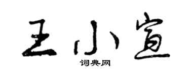 曾慶福王小宣行書個性簽名怎么寫