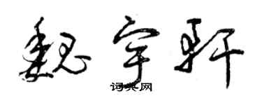 曾慶福魏宇軒草書個性簽名怎么寫