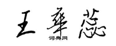 王正良王華蕊行書個性簽名怎么寫