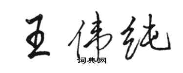駱恆光王偉純行書個性簽名怎么寫