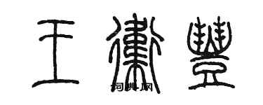 陳墨王衛豐篆書個性簽名怎么寫