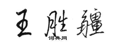 駱恆光王勝疆行書個性簽名怎么寫