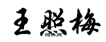 胡問遂王照梅行書個性簽名怎么寫