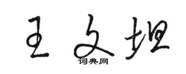 駱恆光王文坦草書個性簽名怎么寫