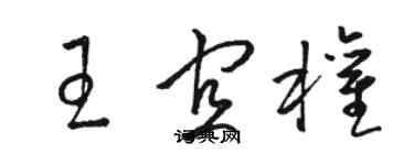 駱恆光王宜權草書個性簽名怎么寫