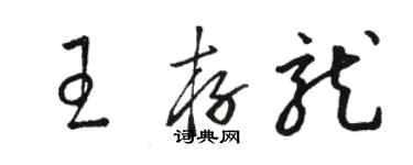 駱恆光王存龍草書個性簽名怎么寫