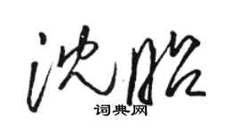 駱恆光沈昭草書個性簽名怎么寫