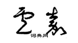 曾慶福盧嘉草書個性簽名怎么寫