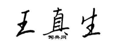 王正良王真生行書個性簽名怎么寫