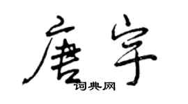 曾慶福唐宇行書個性簽名怎么寫