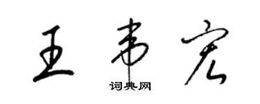 梁錦英王韋宏草書個性簽名怎么寫