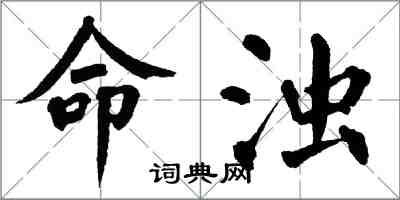 翁闓運命濁楷書怎么寫