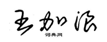 朱錫榮王加浪草書個性簽名怎么寫