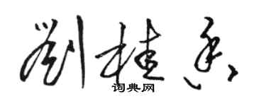 駱恆光劉桂香草書個性簽名怎么寫