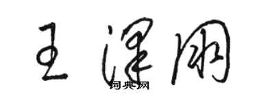 駱恆光王澤朋草書個性簽名怎么寫