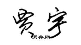 朱錫榮賈宇草書個性簽名怎么寫