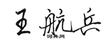 駱恆光王航兵行書個性簽名怎么寫