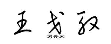 梁錦英王戈殷草書個性簽名怎么寫