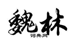 胡問遂魏林行書個性簽名怎么寫