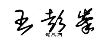 朱錫榮王彭峰草書個性簽名怎么寫