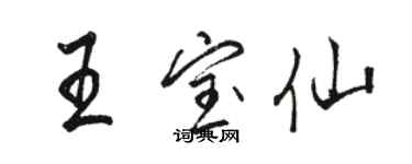 駱恆光王寶仙行書個性簽名怎么寫