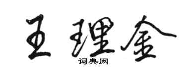 駱恆光王理金行書個性簽名怎么寫