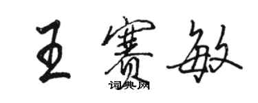 駱恆光王賽敏行書個性簽名怎么寫