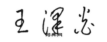 駱恆光王澤炎草書個性簽名怎么寫