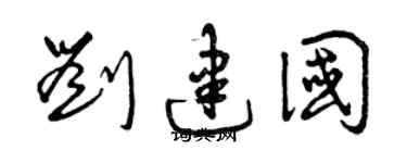 曾慶福劉建國草書個性簽名怎么寫