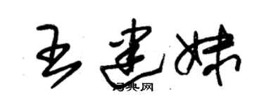 朱錫榮王建妹草書個性簽名怎么寫