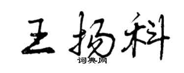 曾慶福王揚科行書個性簽名怎么寫