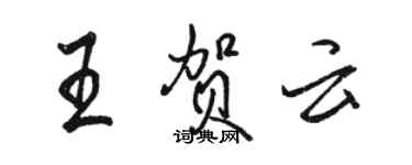 駱恆光王賀雲行書個性簽名怎么寫