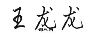 駱恆光王龍龍行書個性簽名怎么寫