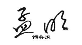 駱恆光孟明草書個性簽名怎么寫